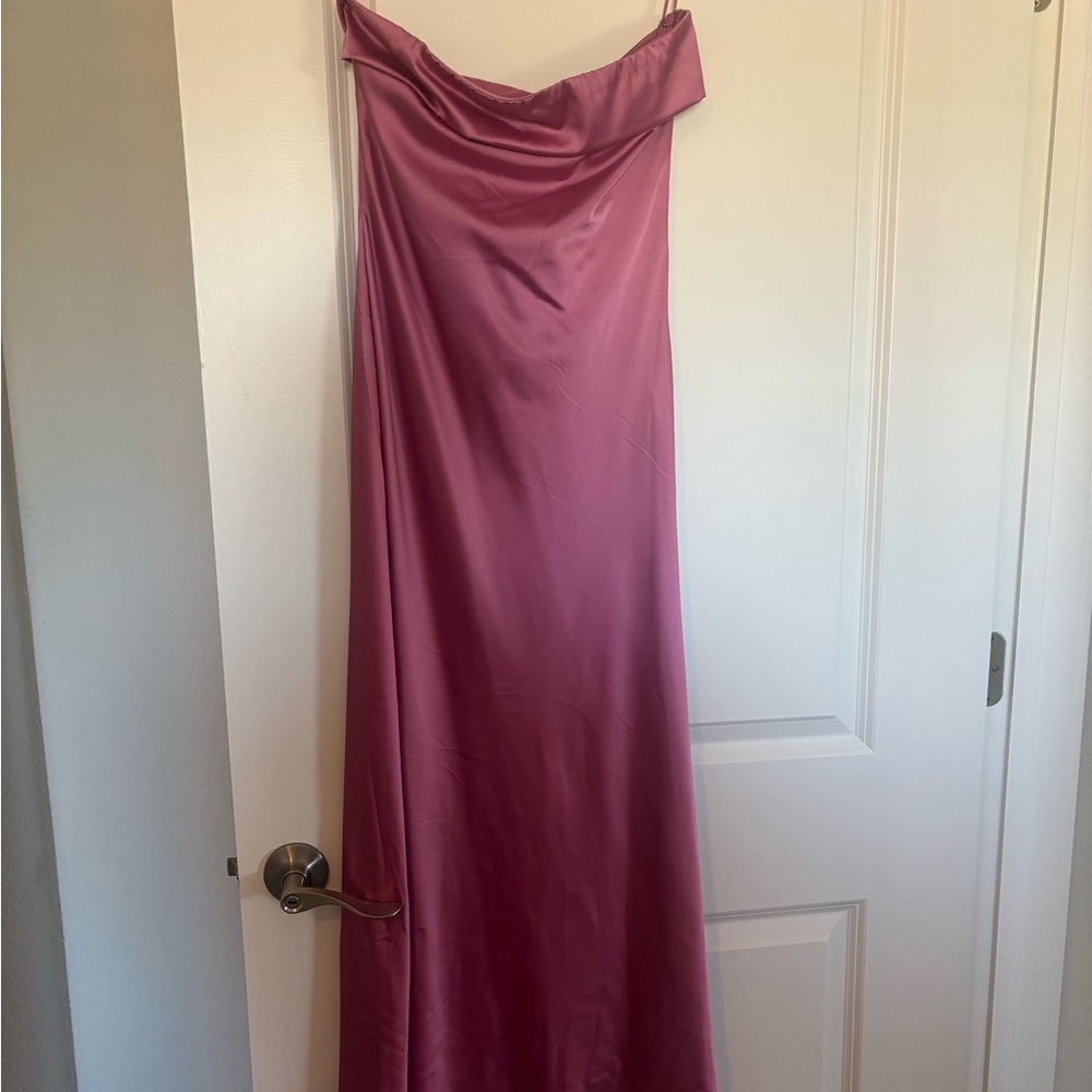 Elegant Pink Satin Gown